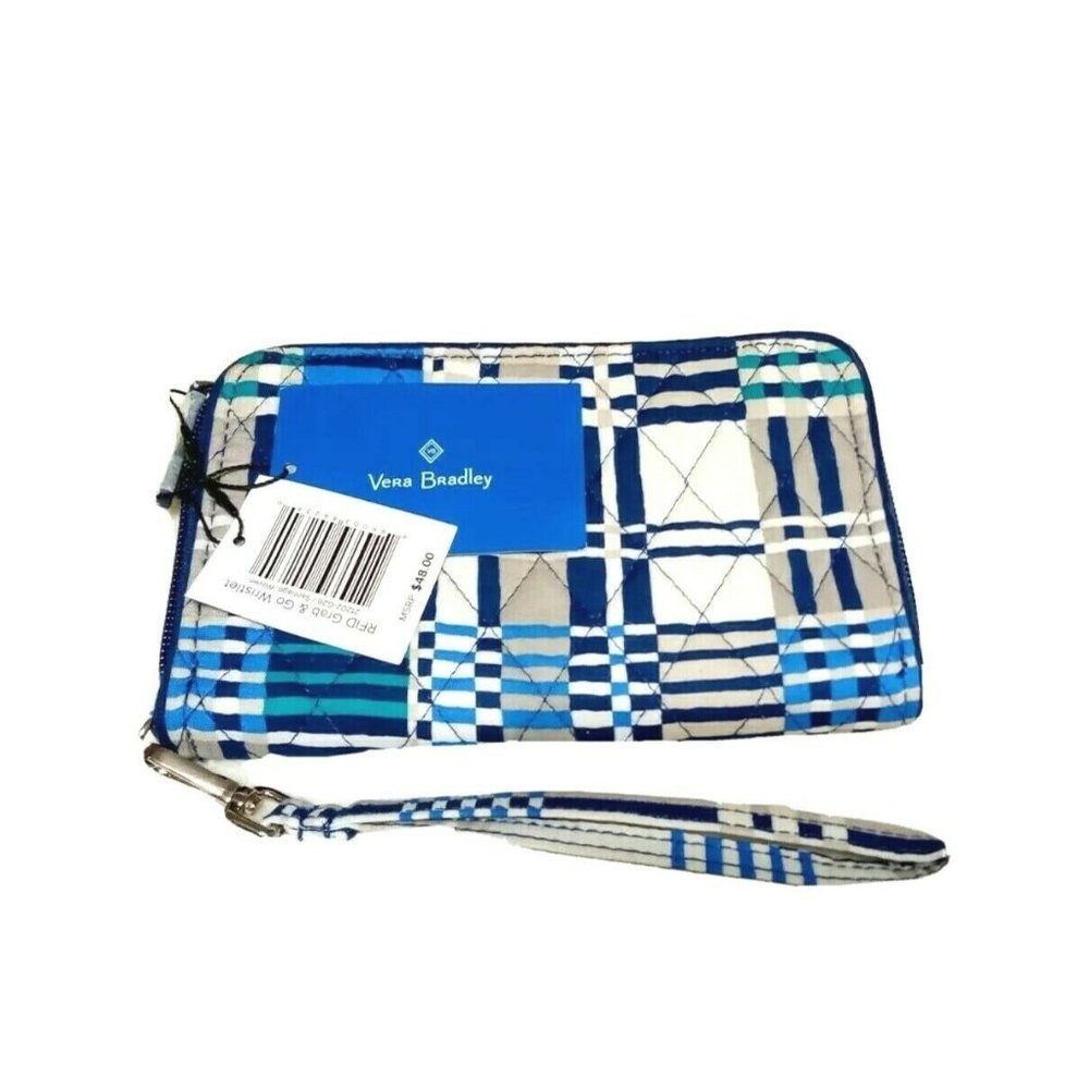 Women's Vera Bradley RFID Grab & Go Wristlet in Santiago Woven NWT